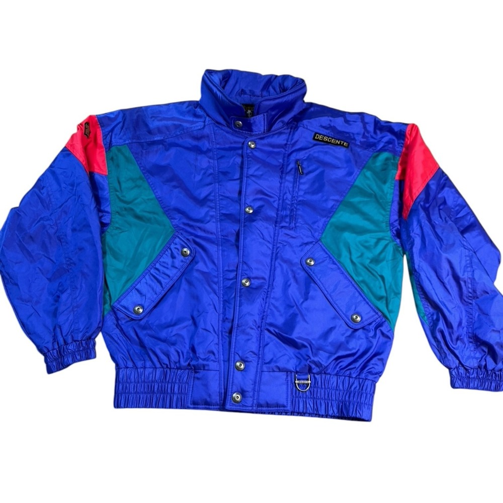 Vintage Men's Descente Ski Jacket Purple/Blue Green Red Men's Size Large Great!